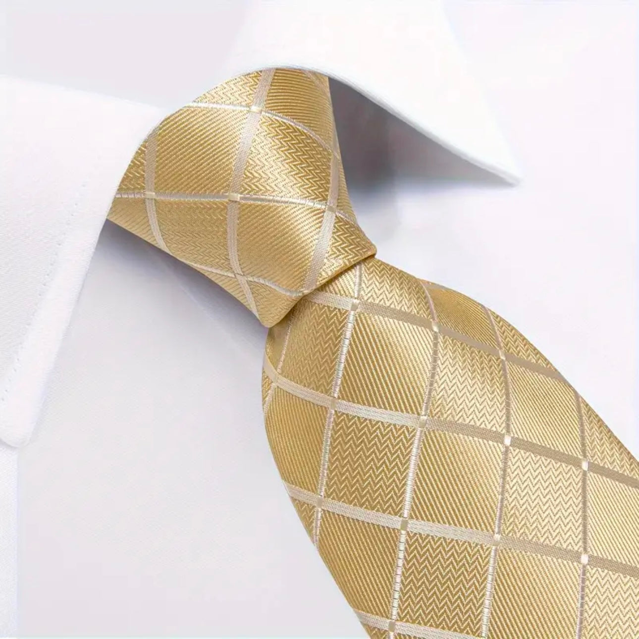 Gold Champagne Necktie Set