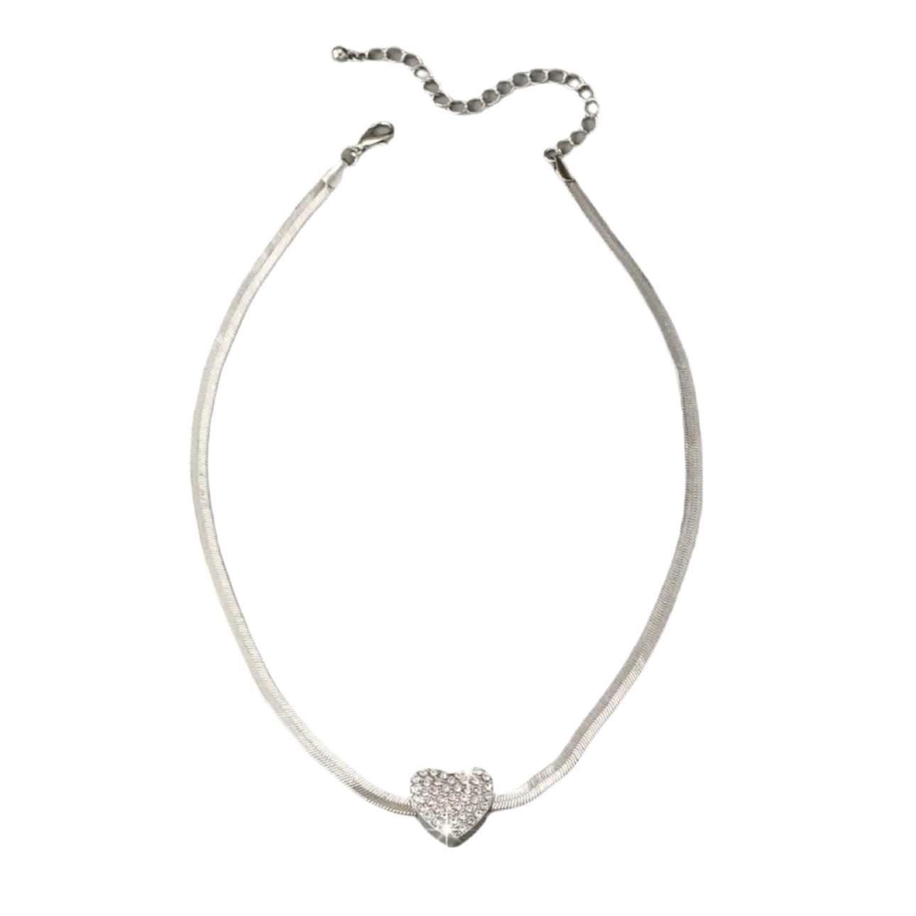 Heart Rhinestone Necklace