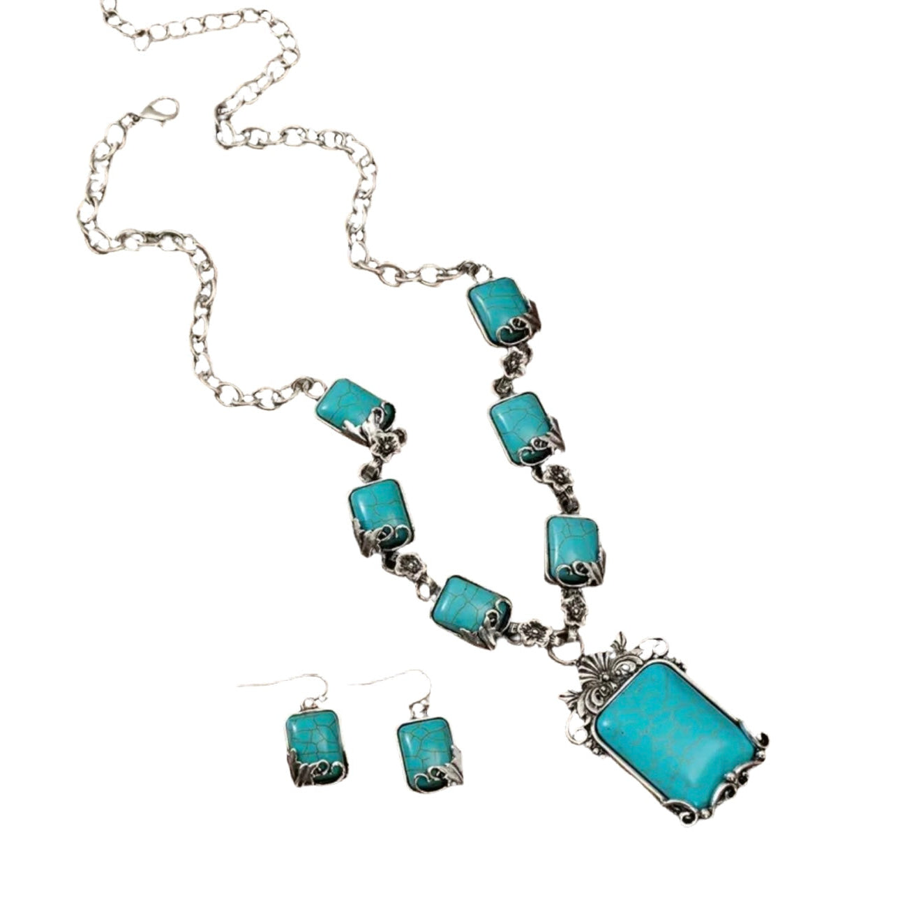 Blue Turquoise Jewelry Set