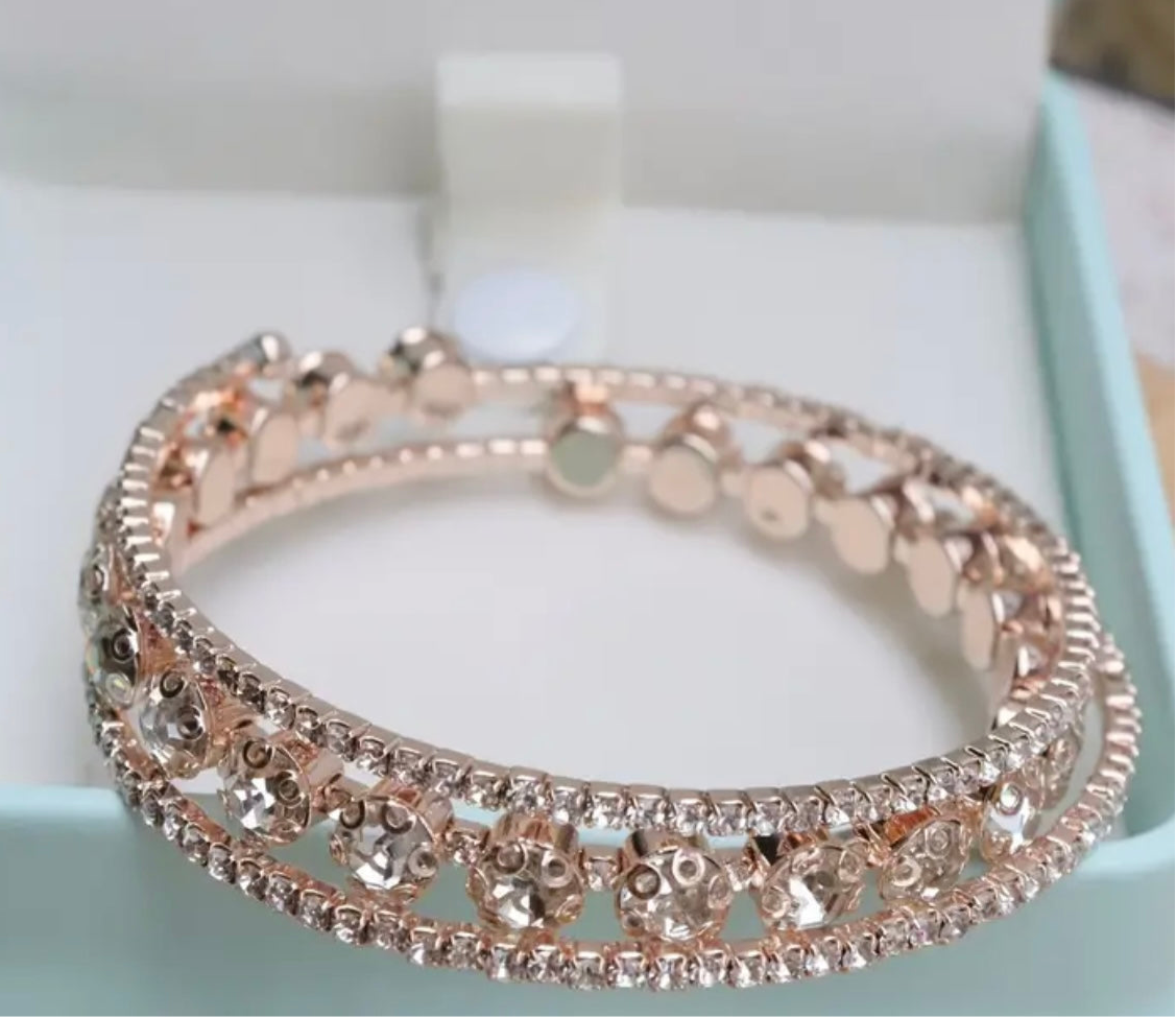 Clear Rose Gold Flexible Bracelet