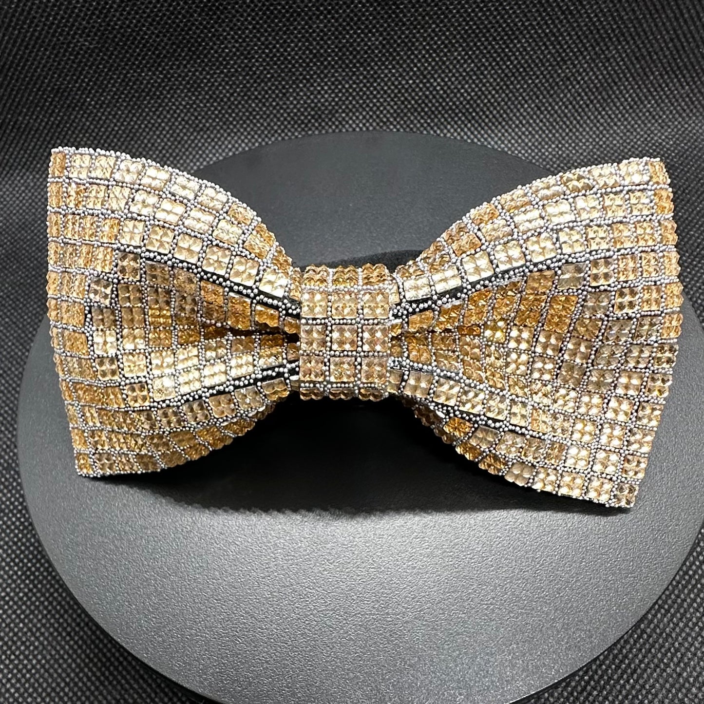 Champagne Beaded Bowtie