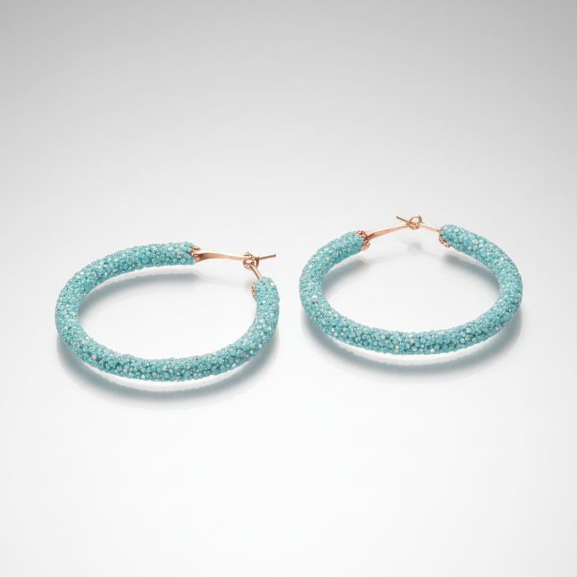 Sequin Hoop Earrings