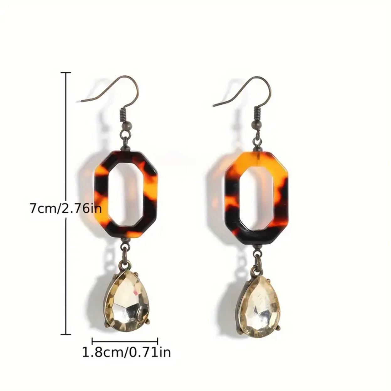 Chic Amber Tortuoise Earrings