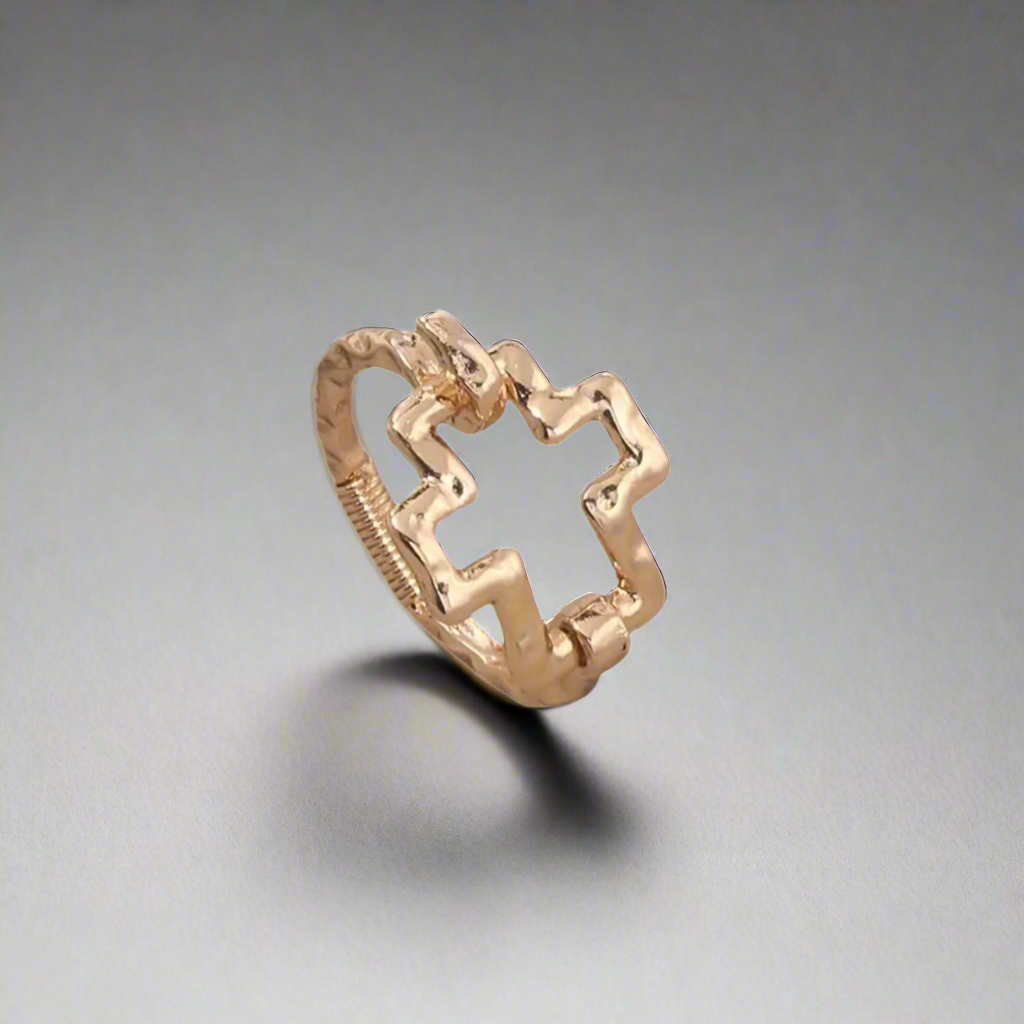 Cross Gold Ring