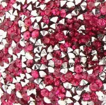 Pink Rose Red Rhinestone Bow Tie