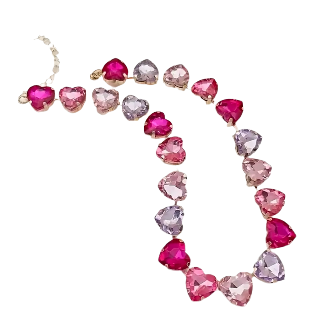 Crystal Hearts Necklace