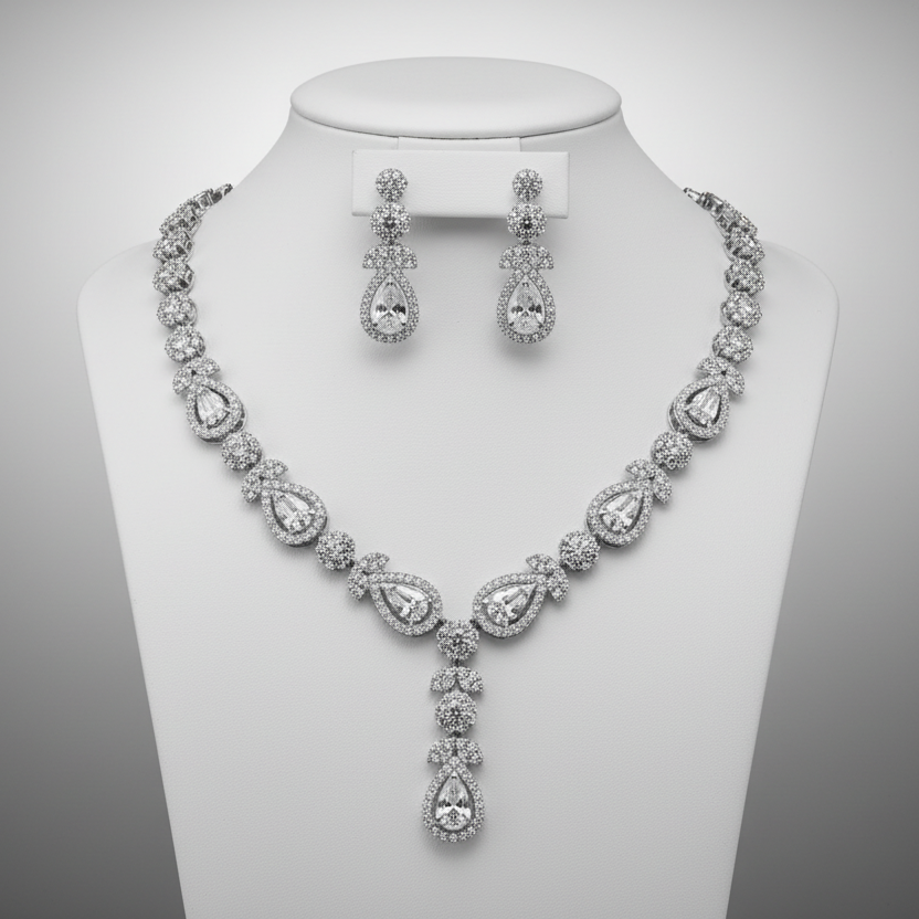 Zirconia Silver Jewelry Set