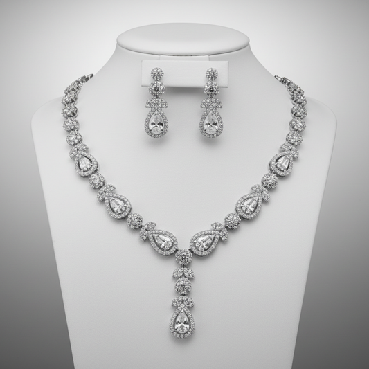 Zirconia Silver Jewelry Set