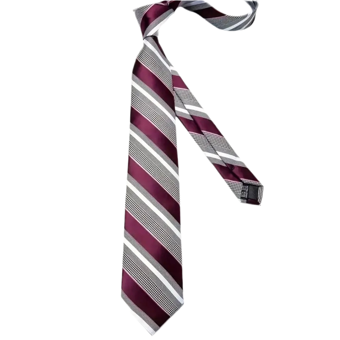 Burgundy Stripe Necktie Set