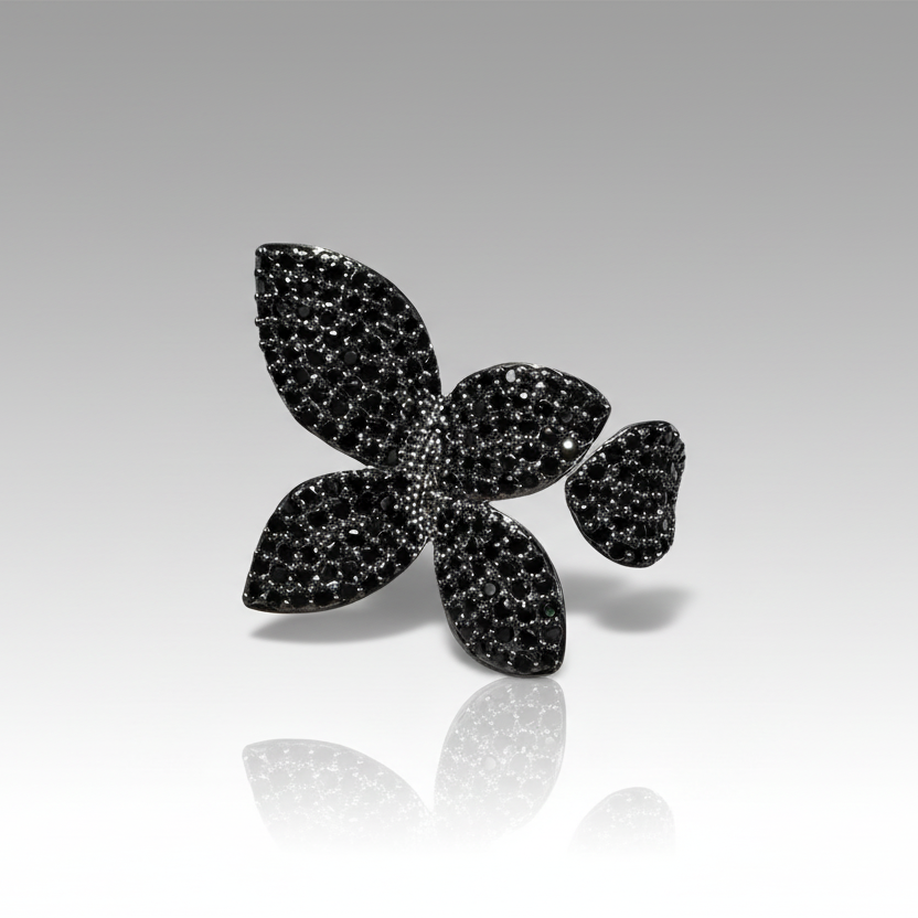 Flowering Zirconia Statement All-Fit Ring