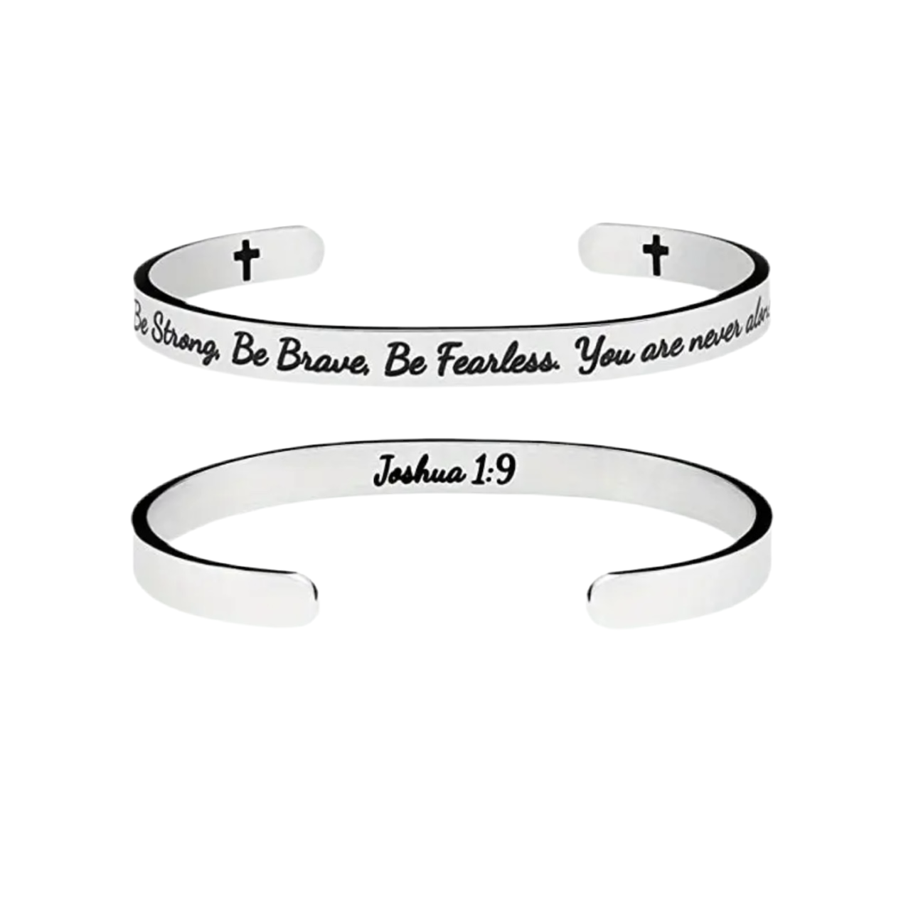 Never Alone Joshua 1:9 Cuff Bracelet
