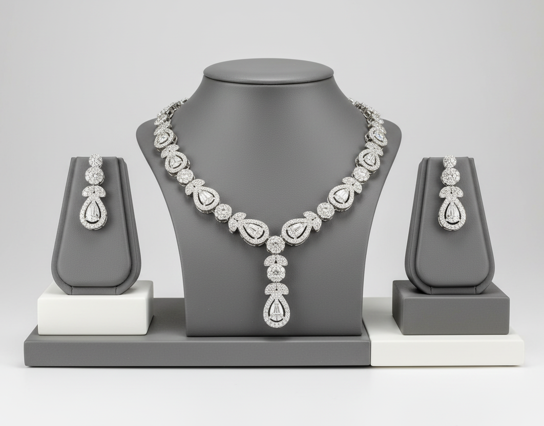 Zirconia Silver Jewelry Set