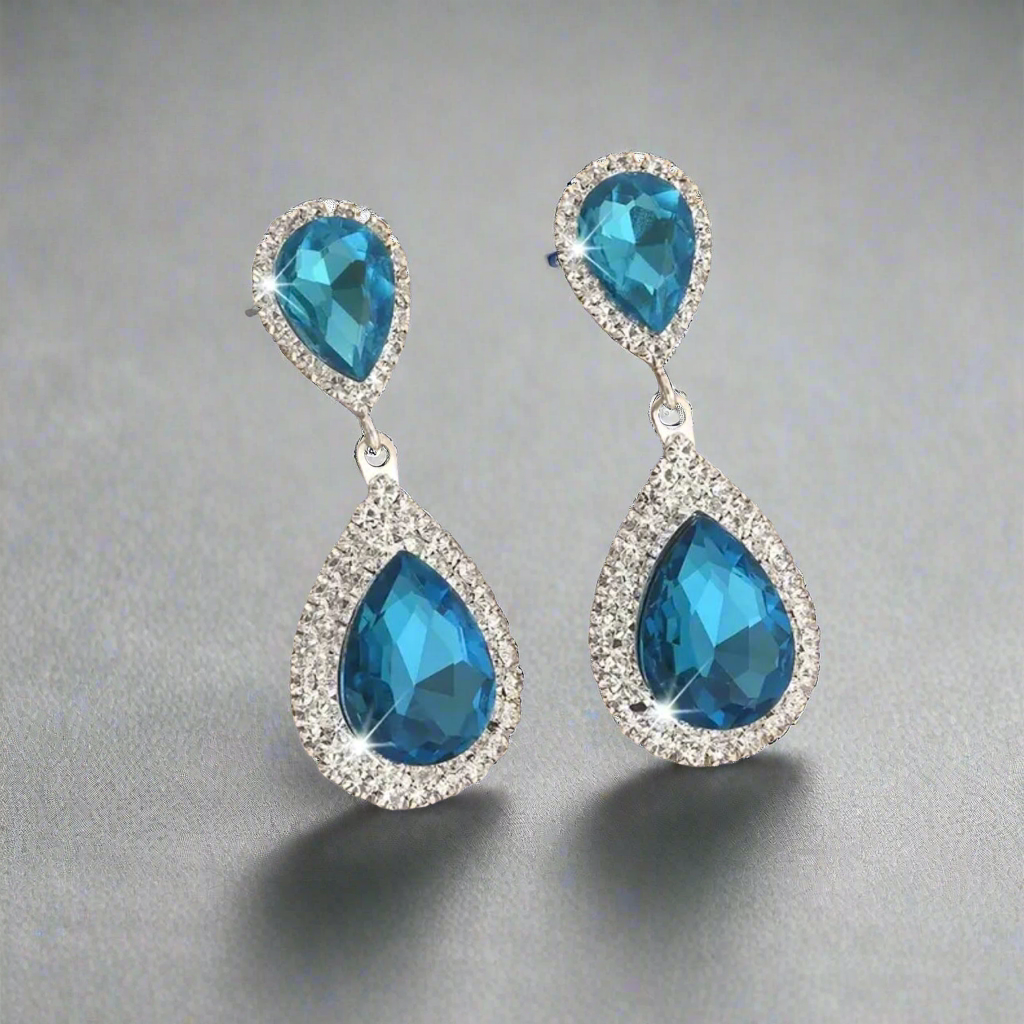 Vibrant Water Drop Earrings