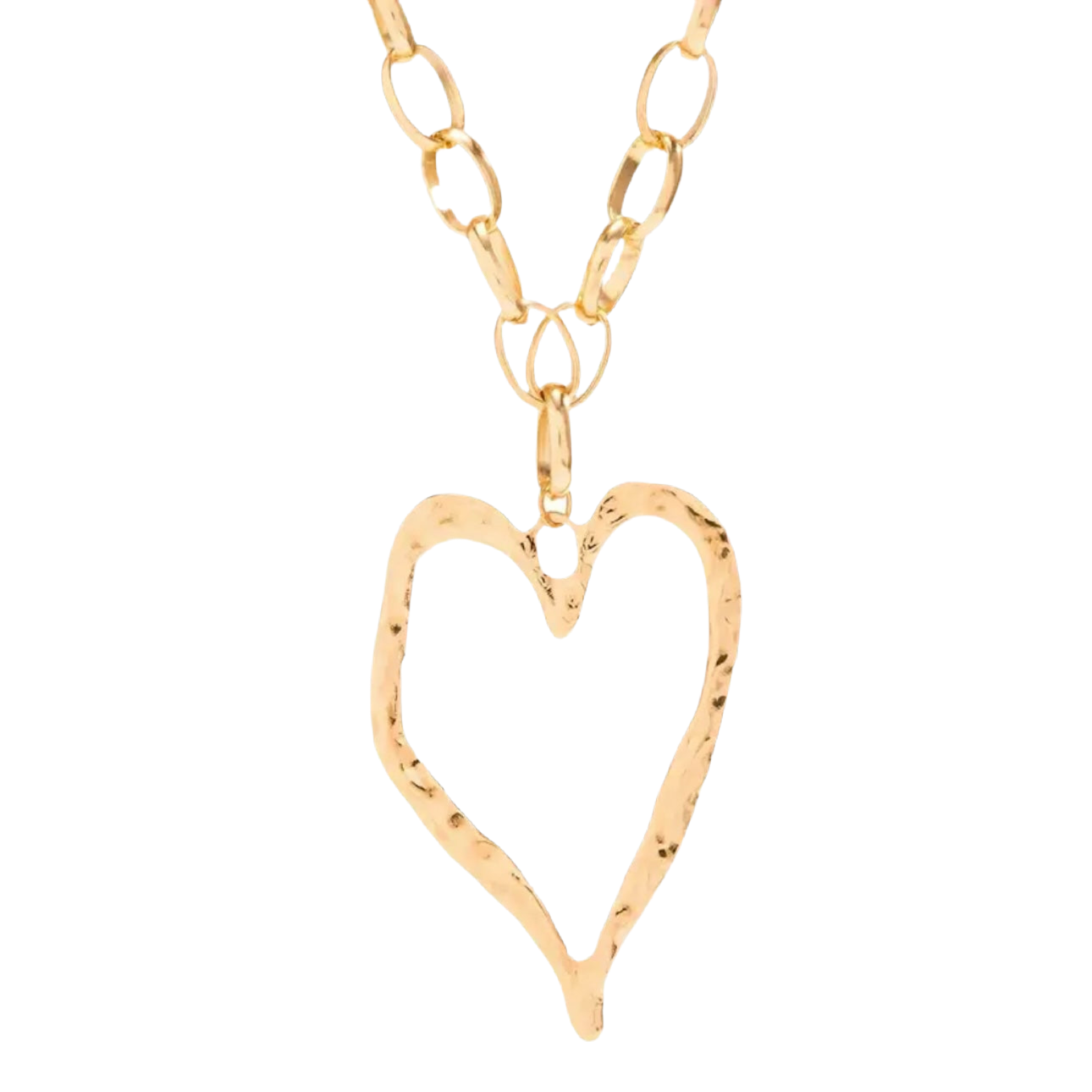 Exaggerated Heart Gold Necklace