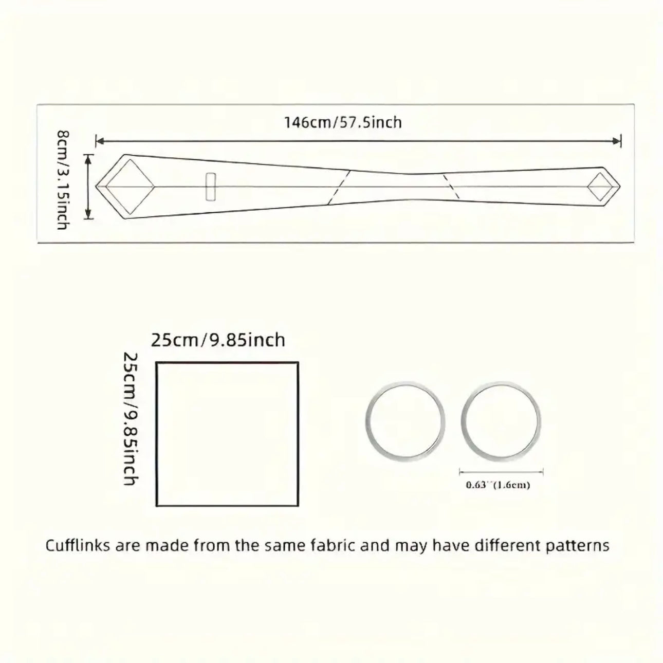 Green Black Necktie Set