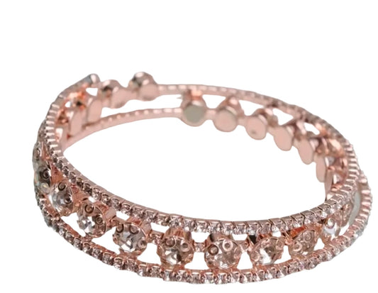 Clear Rose Gold Flexible Bracelet