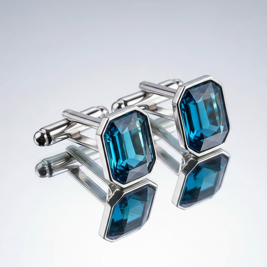 Peacock Blue Cufflinks