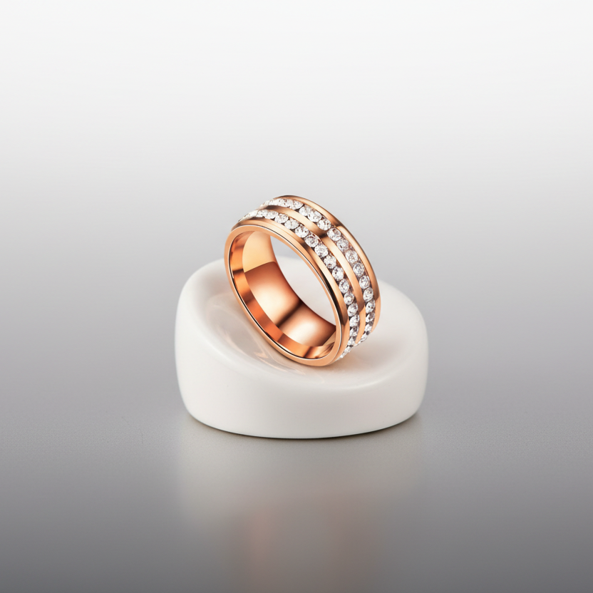 Double Row Rhinestone Band