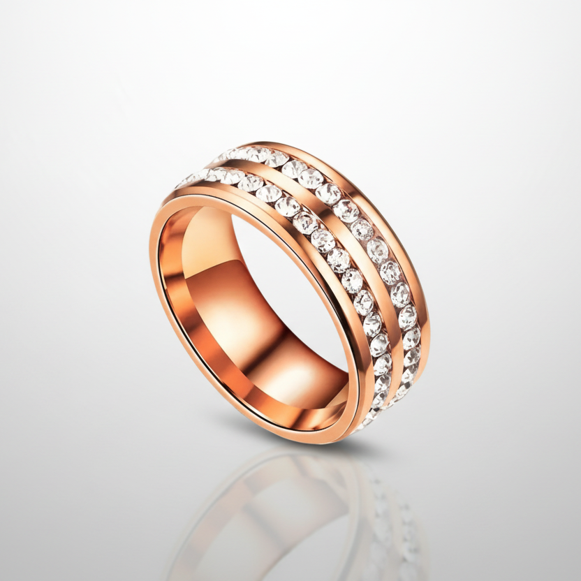 Double Row Rhinestone Band