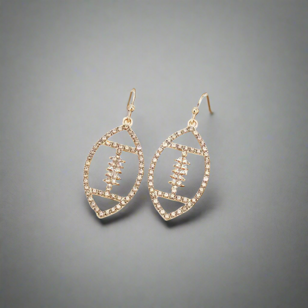 Football Rhinestone Earrings
