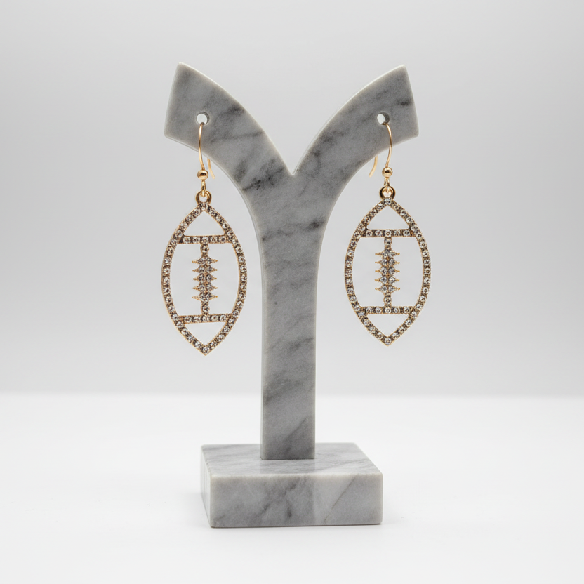 Football Rhinestone Earrings