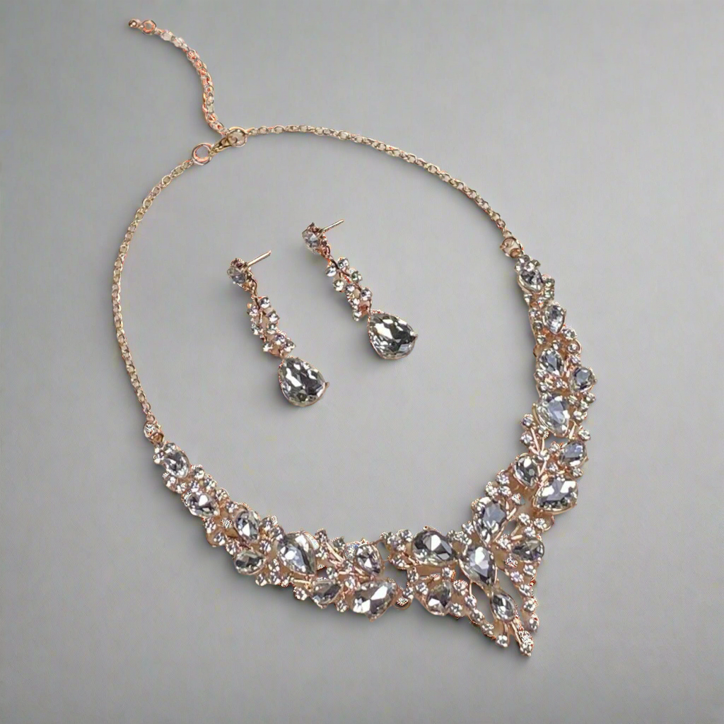 Glass Droplets Jewelry Set