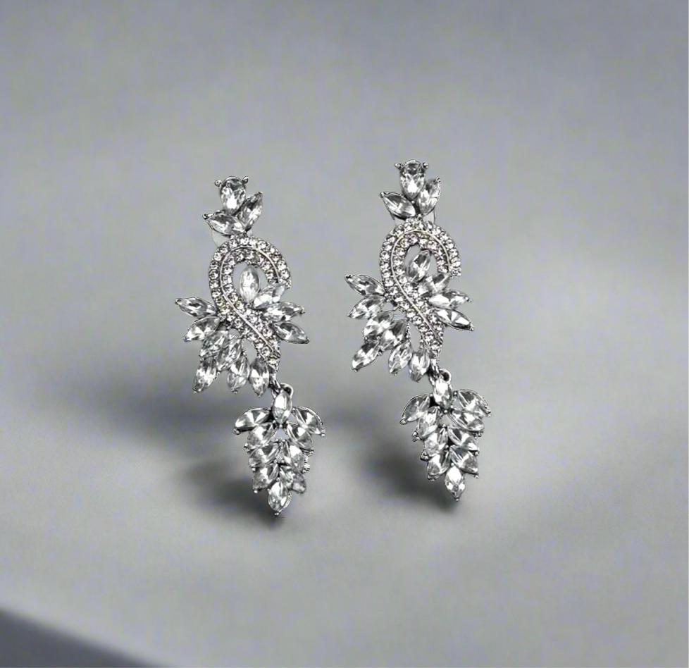 Zircon Clip Earrings