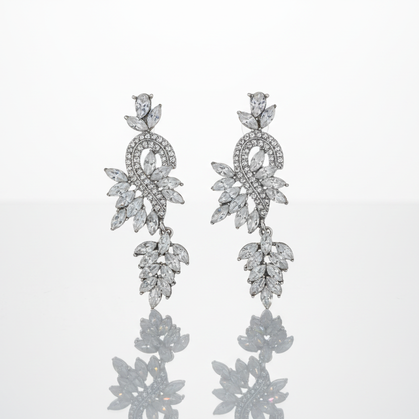 Glamorous Swirl Clip Earrings