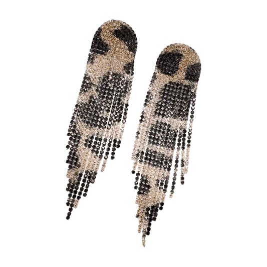 Leopard Tassel Earrings