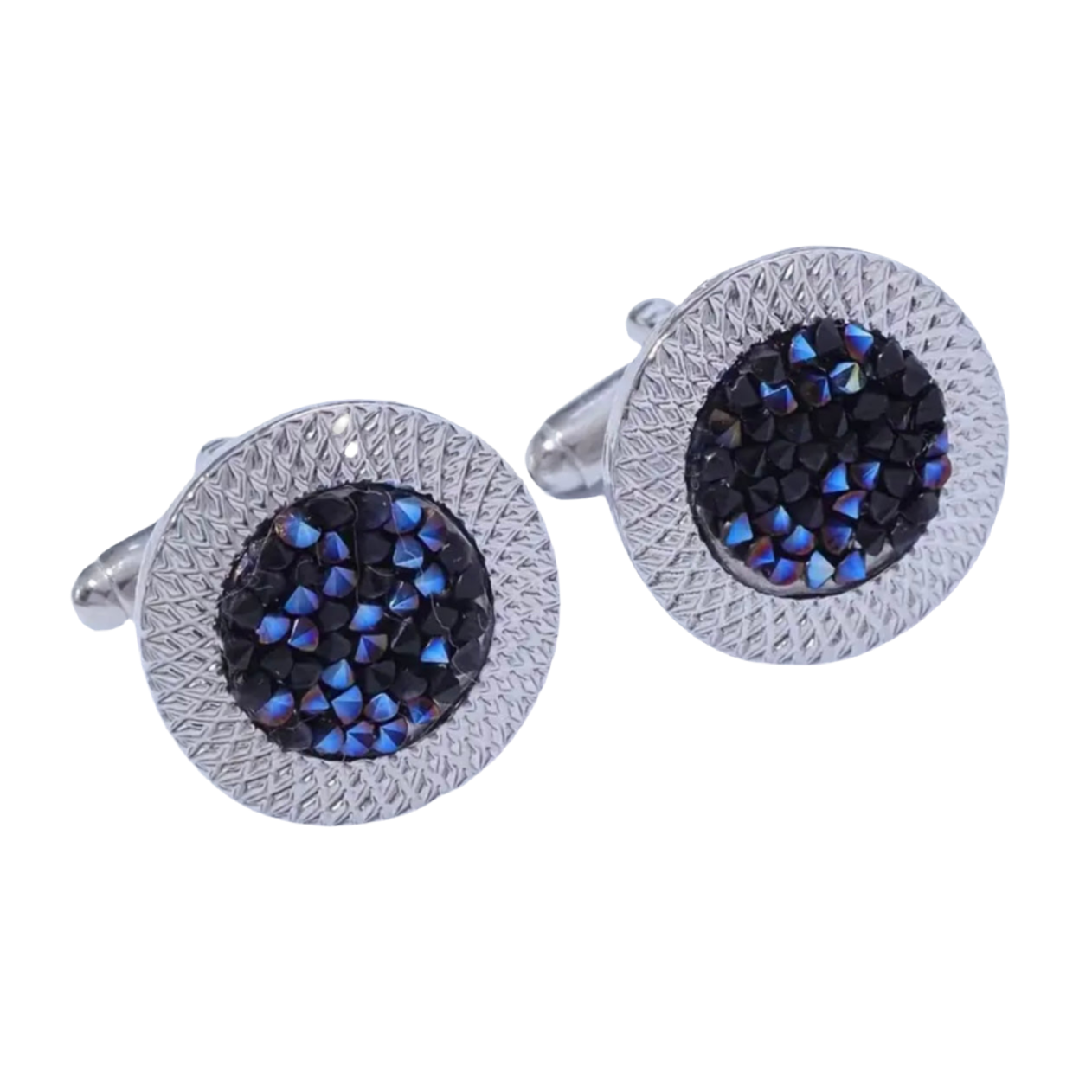 Glittery Blue Cufflinks