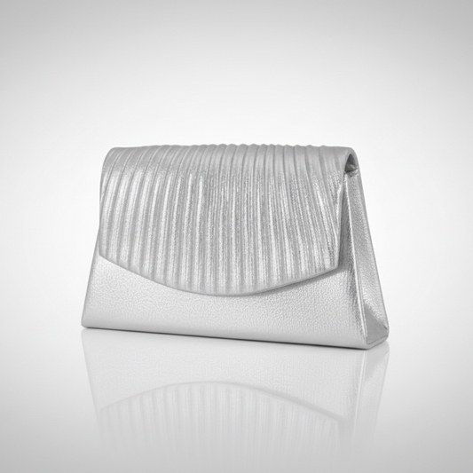 Metallic Pleated Clutch