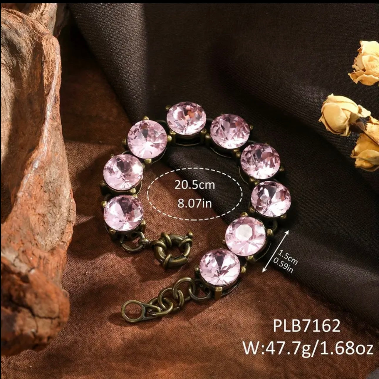 Pink Rhinestones Bracelet