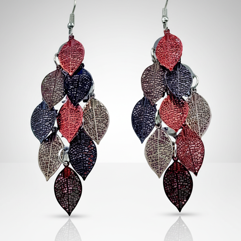 Leaf Tassel Earrings
