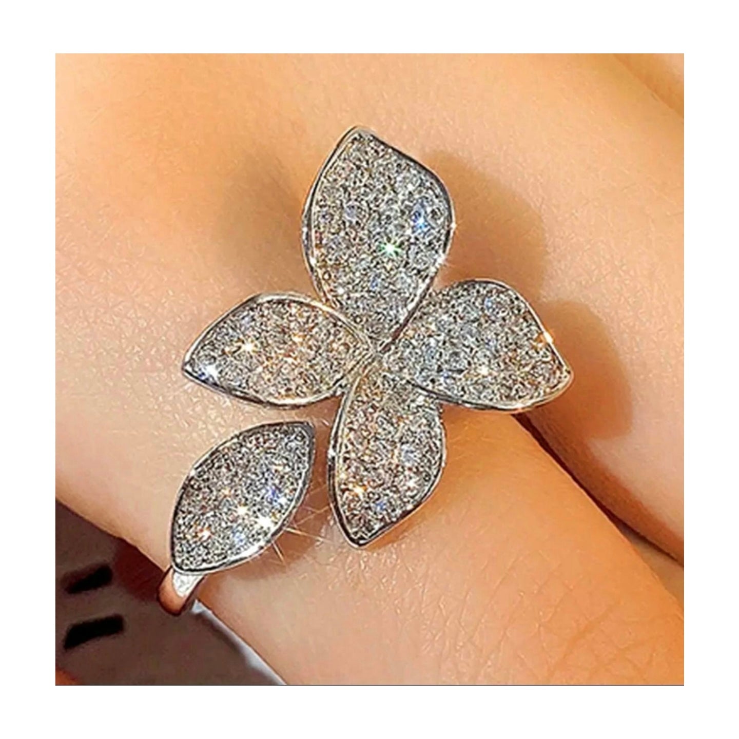Flowering Silver Petite Ring