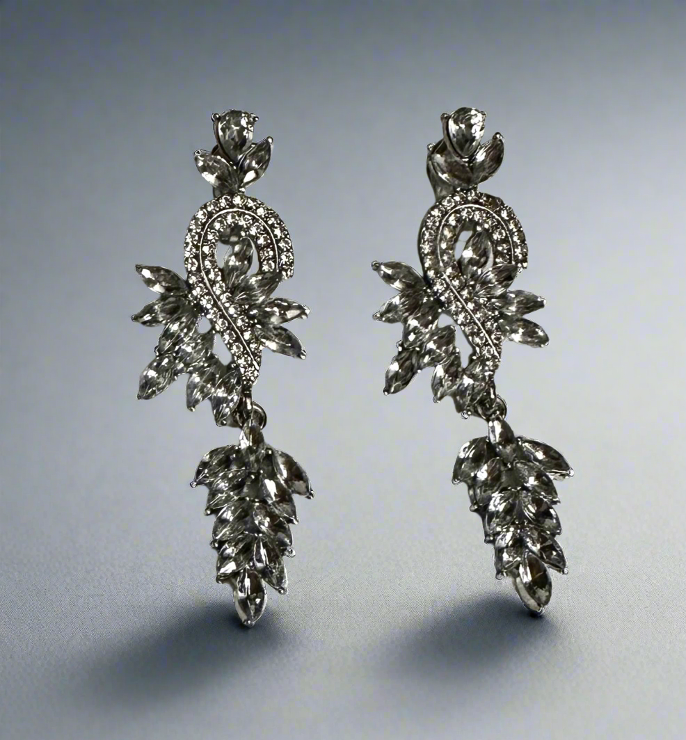 Zircon Clip Earrings