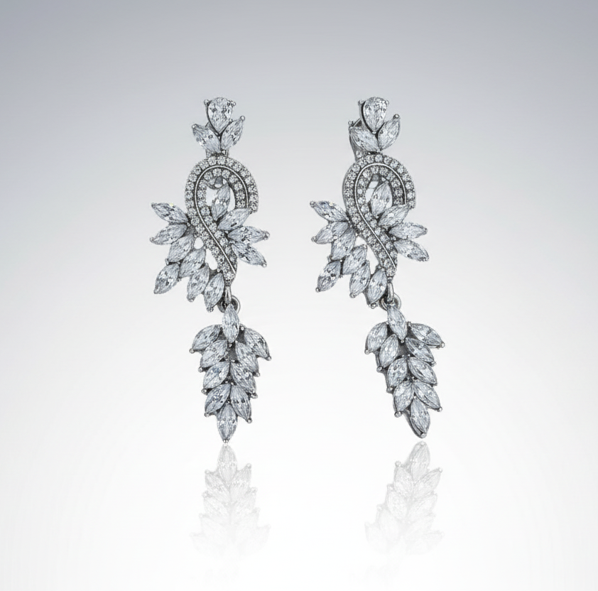 Glamorous Swirl Clip Earrings