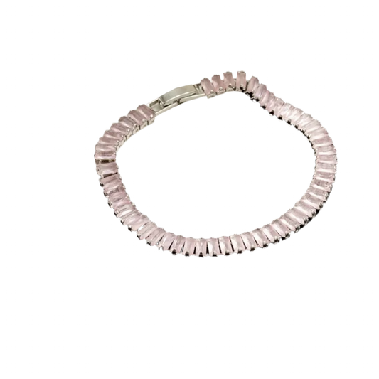 Iced Pink Tennis Bracelet