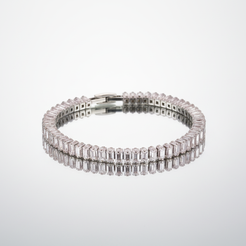 Iced Pink Tennis Bracelet