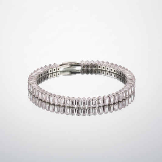 Iced Pink Tennis Bracelet