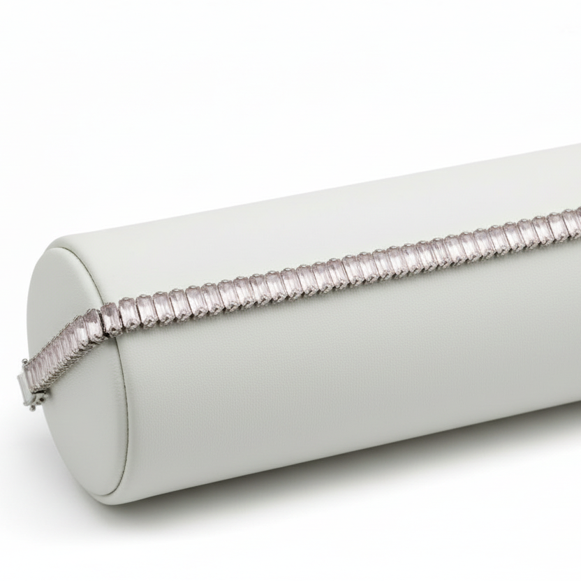 Iced Pink Tennis Bracelet