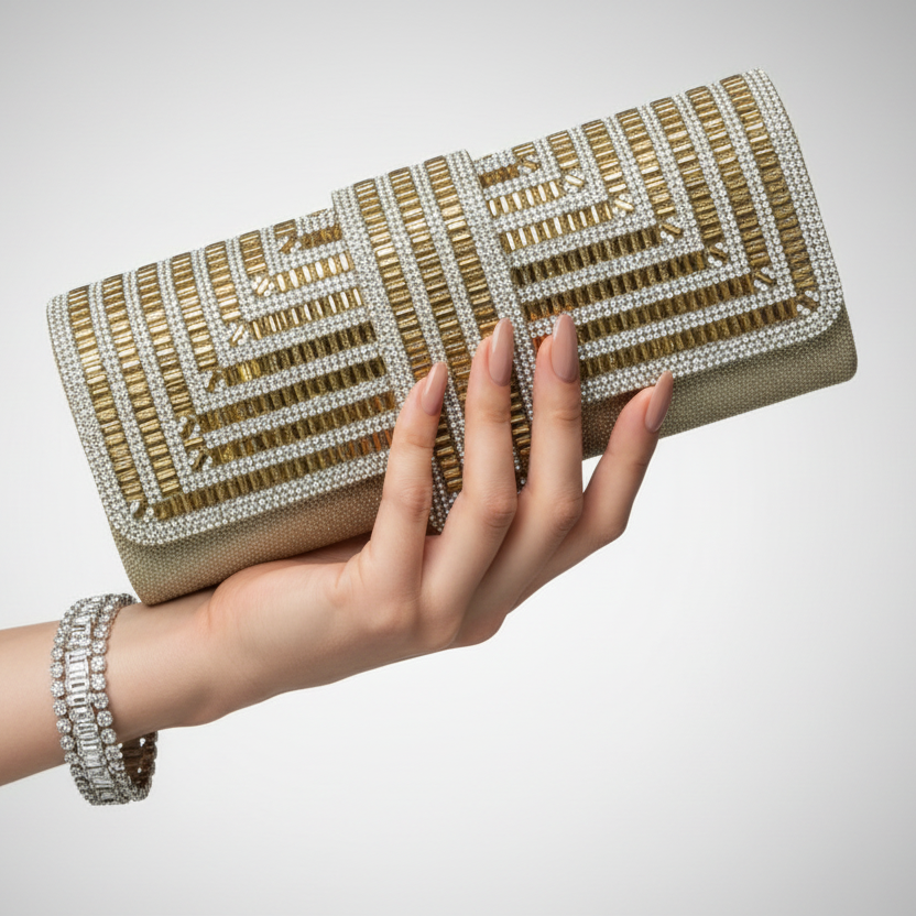 Art Deco Rhinestone Clutch