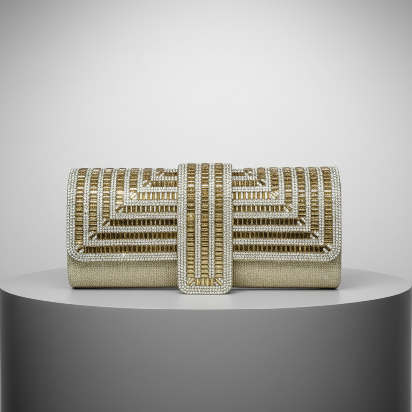 Art Deco Rhinestone Clutch