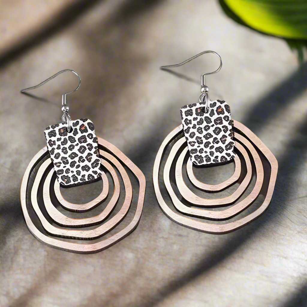 Boho Chic Leopard Earrings