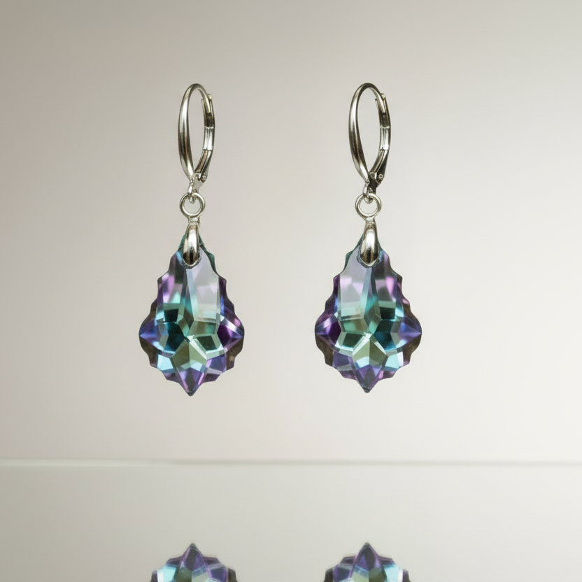 Crystal Treasure Blue Earrings