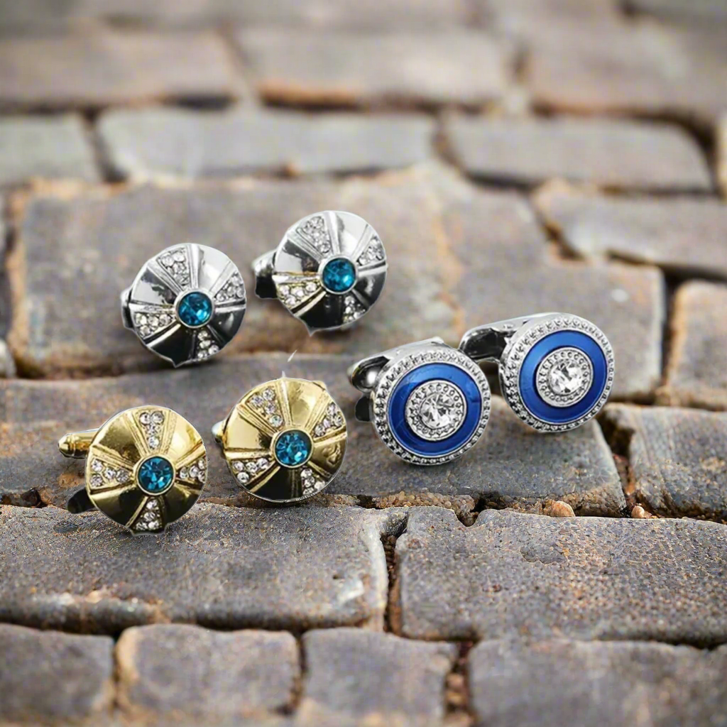 Shield Blue Cufflinks