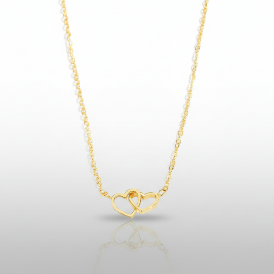 Double Hearts Collar Necklace