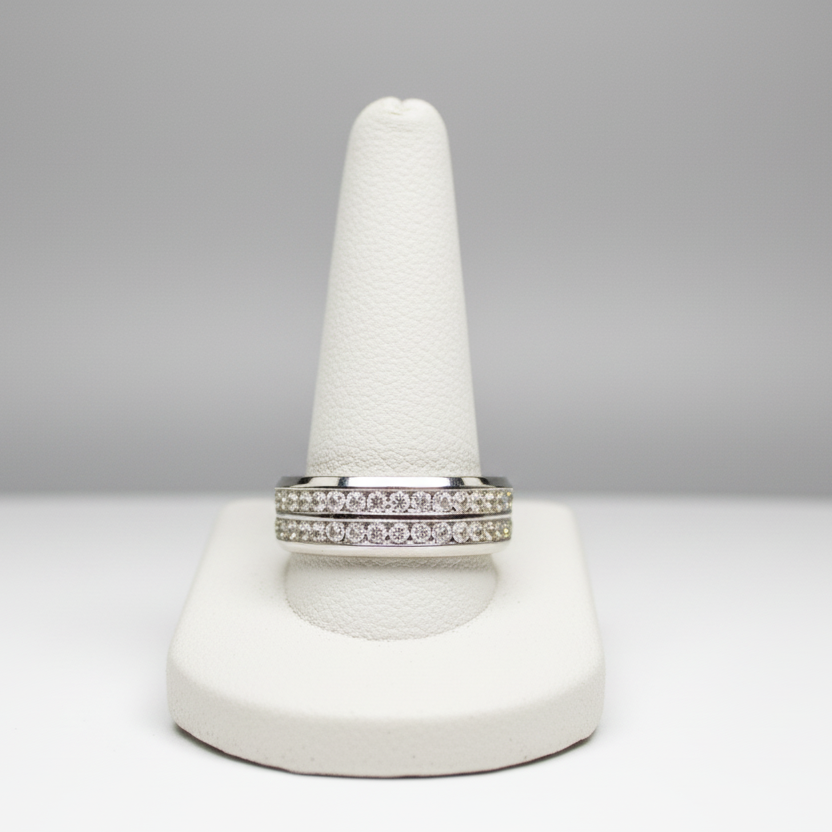 Double Row Rhinestone Band