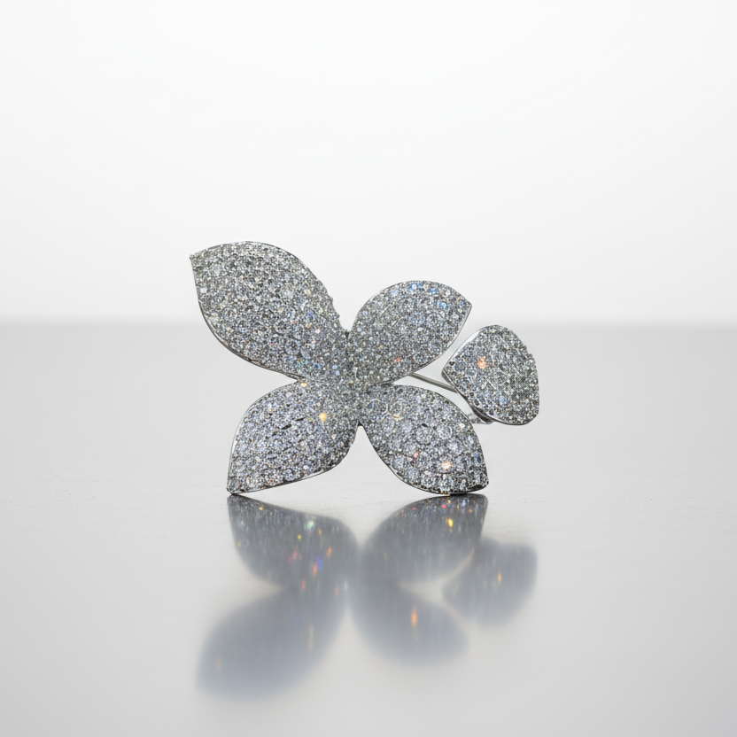 Flowering Zirconia Statement All-Fit Ring