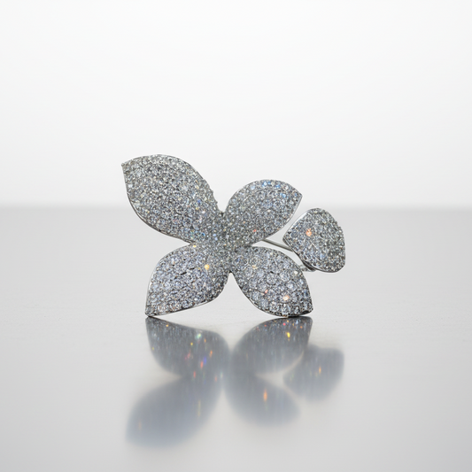 Flowering Zirconia Statement All-Fit Ring