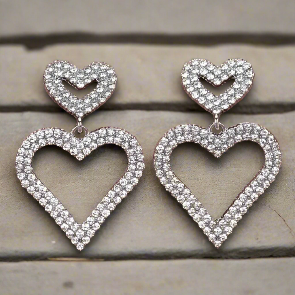 Heart Sparkling Earrings